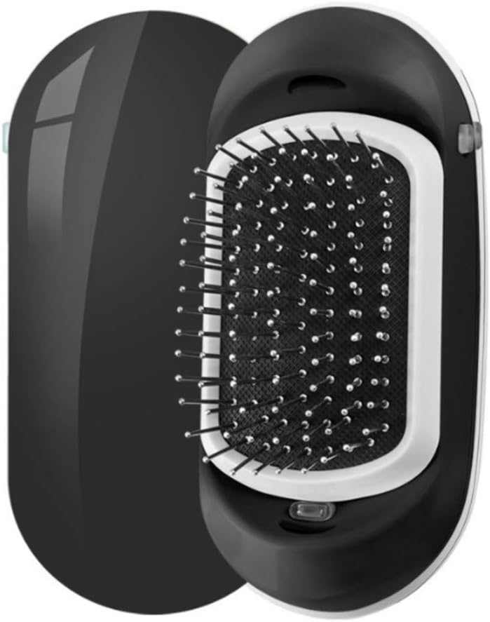 Mini Portable Electric Comb Vibrating Massage Scalp for Straightener Curly Hair Detangling Anti-Static Electric Comb Ionic Hair Brush