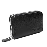 Youna Women's RFID Blocking Genuine Leather Credit Card Holder
