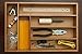 KD ORGANIZERS 6-Slot Bamboo Drawer Organizer: 17.75 x 12 x 2.5 in. Tray for Large Drawers