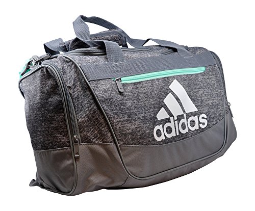 adidas Defender III Duffel Bag, Small (Onix Jersey/Grey/Easy Green/White)