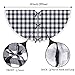 SevenFish 48 inch Buffalo Plaid Christmas Tree Skirt Black and White Buffalo Check Tree Skirt with Pom Pom for Christmas Decorations