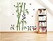 ufengke Green Bamboo Cute Panda Butterflies Wall Decals, Living Room Bedroom Removable Wall Stickers Murals