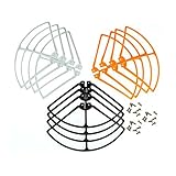 Coolplay Props Protective Frame Guard Spare Parts for Syma X8 X8C X8W X8G RC Quadcopter (4 X black,4 X orange,4 X white)