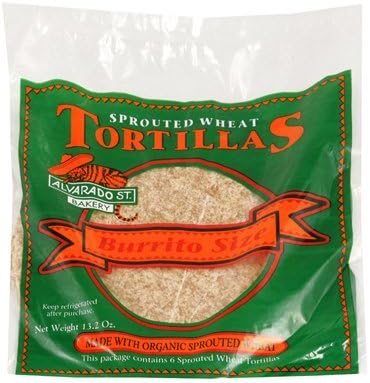 Alvarado Street Bakery Organic Burrito Size Sprouted Wheat Tortilla, 13.2 Ounce -- 15 per case.