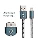 ZYD (TM) 3 Pack Certified Nylon Braided 8 Pin Lightning to USB Cable (6 Feet / 2 Meters)