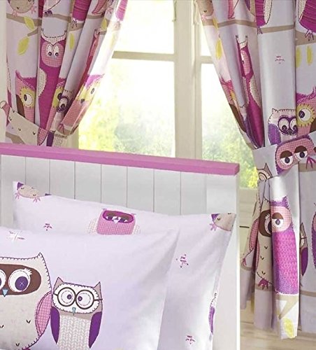 Hoot Owl Curtains 54s Amazon Co Uk Kitchen Home