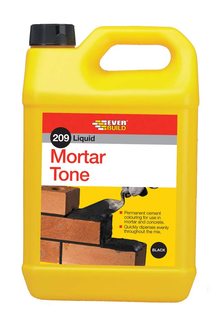 Everbuild 209 Mortar Tone Liquid Admixture – Cement Colourant – High Water and Rain Resistance – Black – 1 Litre