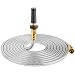 25' 304 Stainless Steel Garden Hose, Lightweight Metal Hose with Free Nozzle, Guaranteed Flexible and Kink Free primary