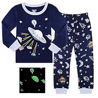 AmberEft 5T Pajamas Boys Clothes Kids PJs Set Toddler Long Sleeve Space Sleepwear