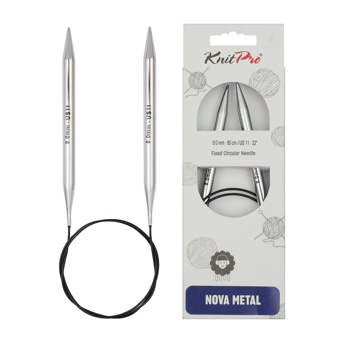 KnitPro Nova Fixed Circular Needles 40" (100cm) | 8.00mm