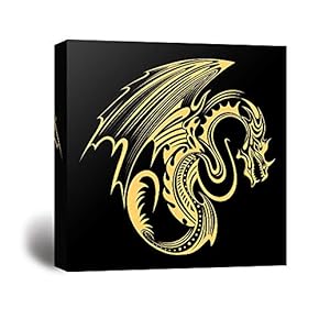 Wall26-Canvas Wall Art-Dragon Wings-Giclee Painting Wall Bedroom Living House Decoration Home Art - 12x12 inches