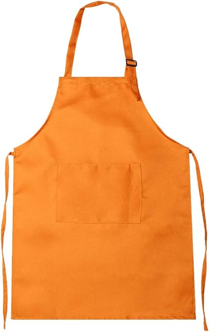 Tablier pour enfants Artistes en tissu Tabliers avec poche pour la cuisine,  la pâtisserie, l'artisanat et la peinture (Orange, M): Amazon.fr: Cuisine &  Maison