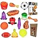 Savena Super Squeaky Dog Toy Pack -New Upgrade Made by Non-Toxic Odorless Environmental Material No-Stuffing Bite Resistant Ball Vegetable Food Types Colors, 14-Pack, Raising Dog EBook Included