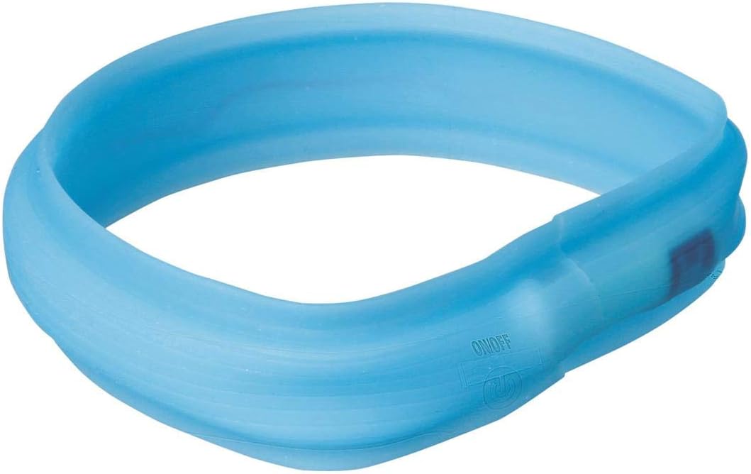 Safer Life Flash light band USB, M-L: 50 cm/30 mm, blue