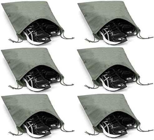 , Multi-purpose Shoe Bag - Great For Travel, Storing Shoes, Or Use For Storage Bag . (Grey - 6 Pack)