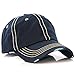 Plain Solid Color Thick Thread Vintage Distressed Baseball Cap Hat