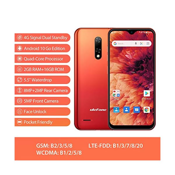 Mobile-Phone-SIM-Free-Unlocked-Android-10-GO-2020-Ulefone-Note-8P-4G-Dual-SIM-Smartphones-2GB-RAM-16GB-ROM-128GB-Extension-55-Inch-Dewdrop-Screen-Three-Card-Slots-Dual-Camera-Amber-Sunrise Ulefone Mobile Phone SIM Free Unlocked, Note 8P 4G Dual SIM Smartphones, 2GB RAM 16GB ROM 128GB Extension, 5.5 Inch…
