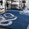nuLOOM Octopus Tail Abstract Wool Area Rug, 3' x 5', Navy