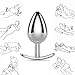 Comfortable Anal Plugs Luxury Jewelry Training Set Stainless Steel Butt Plug Fetish Bondage Anal Stimulation Sex Toys with 3 Colors Replaceable Bases