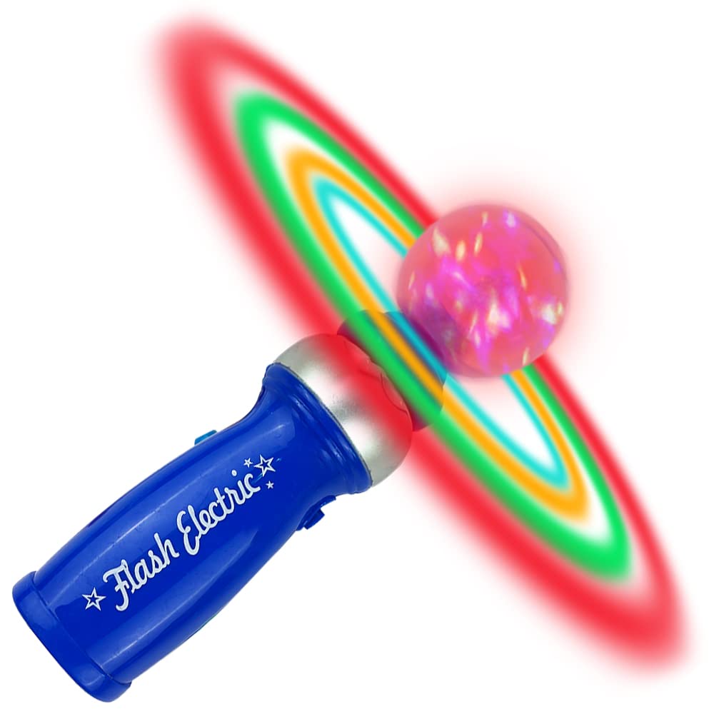 Photo 1 of ArtCreativity Light Up Spinning Space Wand – 8 Inch Spinning Light Up Toy for Kids with LED Effects, Batteries Included, Fun Gift for Boys & Girls, Birthday Party Favor, Carnival Prize, Blue