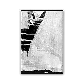 Framed Canvas Wall Art Abstract Color Block Canvas Prints Home Artwork Decoration for Living Room,Bedroom - 16x24 inches