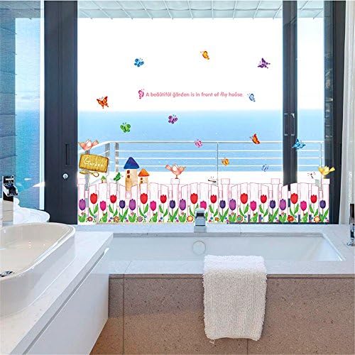 Fence Flowers Feet Line Home Room Decor Removable Wall Sticker Decal Decoration