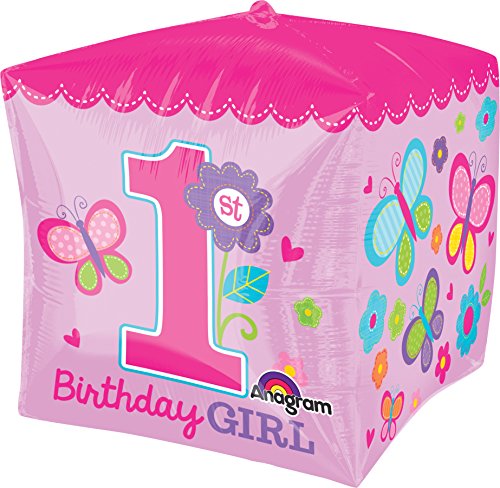 Anagram International Sweet Girl 1st Birthday Cubez Balloon, 15