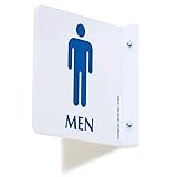 SmartSign Mens Restroom Corridor Sign | 6" x