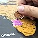 Travel Scratchable World Map Size 50 x 72cm Added Bonus Traveller's Adventure maps Easy to Scratch Best Personalised Gift