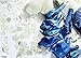 Blue and Silver Party Decoration Marble Confetti Balloons (Thickened 12