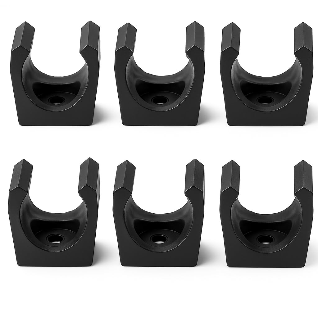 6pcs Billiards Snooker Cue Locating Clip Holder Plastic Billiards Pool Single Holder Mini Rod Organizer for Pool Cue Racks Set