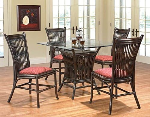 Bali 5 Pc Rattan Dining Set in Coffee Bean (641)