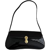 Milumia Women's Pu Leather Flap Shoulder Bags Vintage Top Handle Clutch Handbags