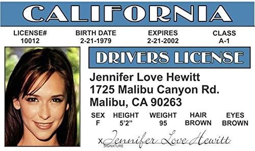 Signs 4 Fun Njhid Love Hewitt S Driver S License Amazon Sg Home Signs 4 Fun Njhid Love Hewitt S Driver S License Amazon Sg Home