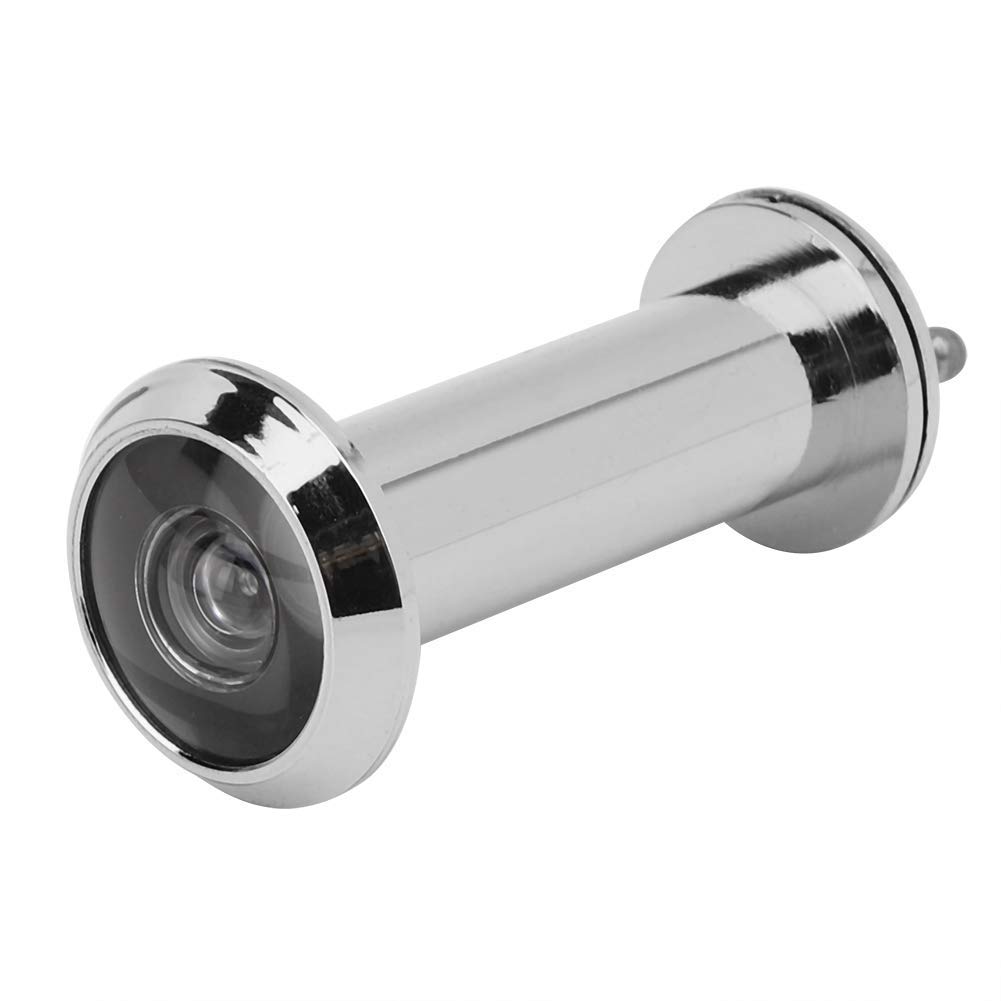 Fdit Door Peephole Door Peephole Anti-Theft 220 Degree View Angle with Back Cover for 1.5-2.2cm Diameter Doors for Home Hotel (Light)