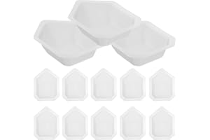 GALPADA 20Pcs Small Plastic Laboratory Weighing Dishes Reusable Powder Tray Weighing Boats for Lab Use