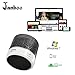 Janboo Mini Speaker Enhanced Bass FM Audio Portable Wireless Bluetooth Speaker with Built-in Mic&Colorful LED Light, Support USB/SD/TF, Aux-in for iPhone iPad PC Cellphone (Black)