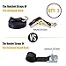 AA-Racks J-Bar Rack for Kayak Carrier Canoe Boat Paddle Board Surfboard Roof Top Mount on Car SUV Truck Crossbar with 16 Ft Ratchet Lashing Straps