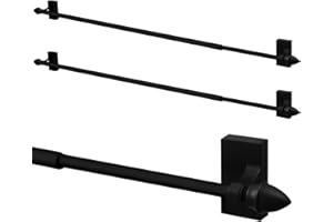 Yaocom 2 Pcs Magnetic Curtain Rods for Metal Door 28 to 48 Inch, 1/2" Multi-use Adjustable Appliance Magnetic Rod for Window 