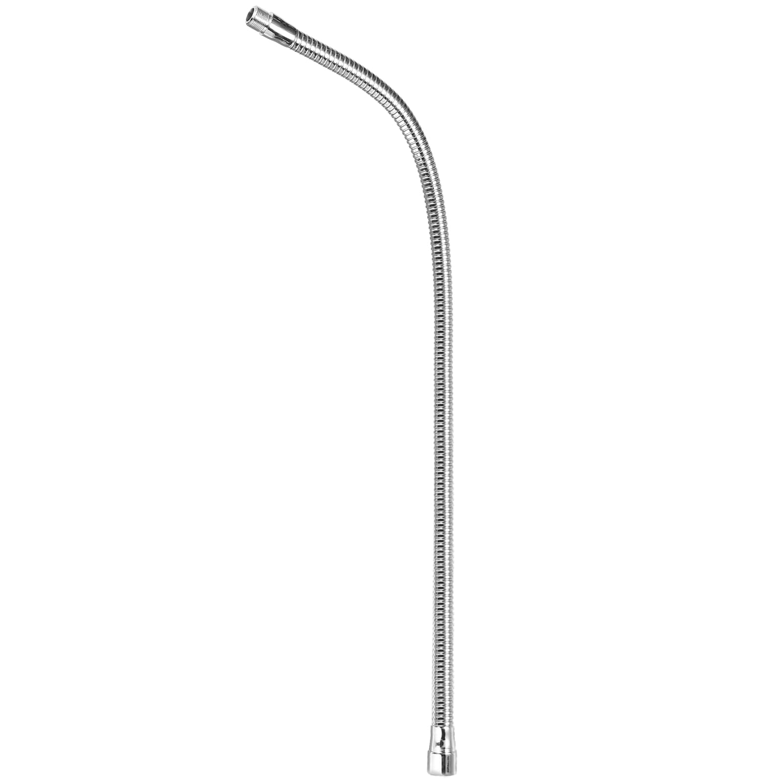 PATIKIL 24" Microphone Gooseneck, 1Pcs 5/8"-27 Thread Metal Universal Hose Flexible Arm Gooseneck Tube Extension for Multifunction DIY, Silver Tone