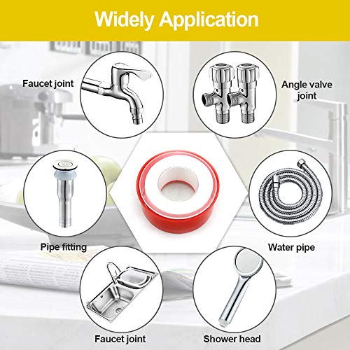 Teflon Tape, Thread Seal Tapes, PTFE Thread Seal Tape for Plumbers Sealant Tape for Leak Water Pipe Thread 3/4 inch x 790inch (2 Pack/White)