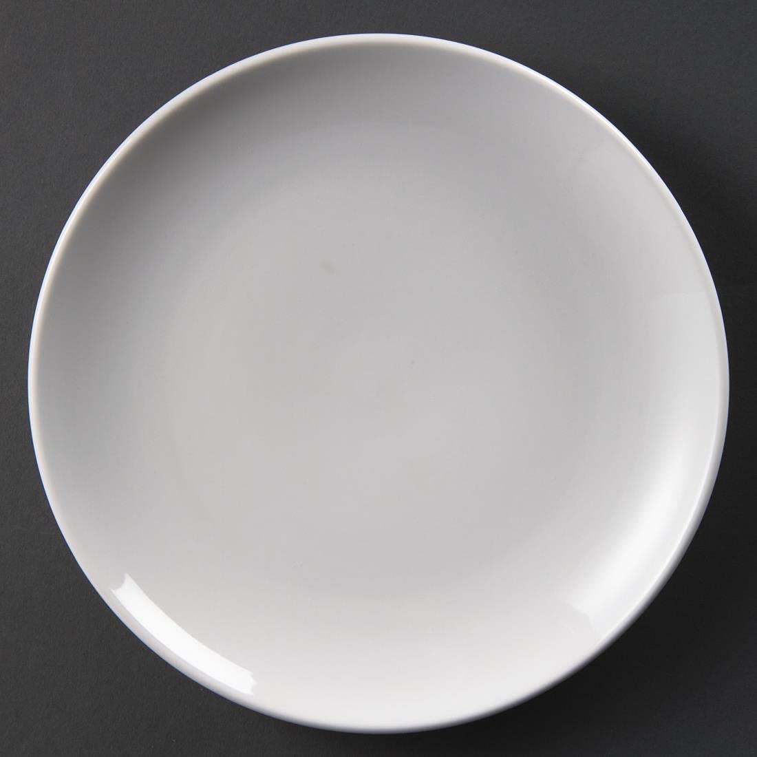 Olympia Coupe Plates Whiteware in Porcelain - White - 230(пїЅ) mm - 12 pc