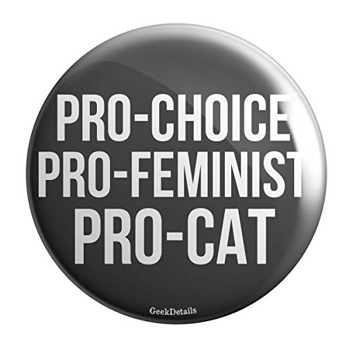 Geek Details Pro-Choice Pro-Feminist Pro-Cat Pocket Mirror