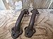 Lot/Set of 2 Rust Rustic New 10" HEAVY Cast Iron LARGE Gate PULLS Handles Barn Shed Door