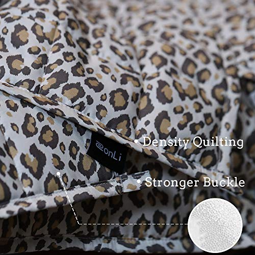 ZonLi Weighted Blanket 12 lbs(48''x72'', Twin Size, Leopard Print
