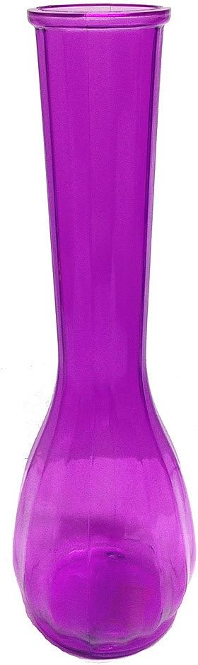 8 1/2in Poly Plastic Voilet Classic Bud Vase