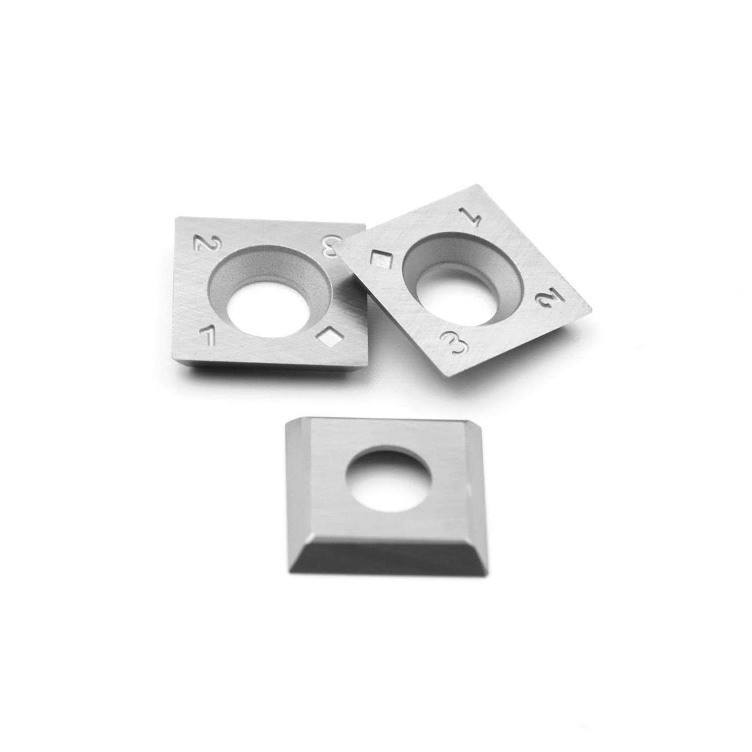 CDBP 15mm Square Straight Carbide Cutter Inserts for Woodworking (15×15×2.5mm) for Woodturning Roughing Tool,Turning tools,Ci1,3pcs