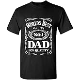 CGVEKV World´s Best No. 1 Dad Daddy Father Day giftsT-Shirt Black