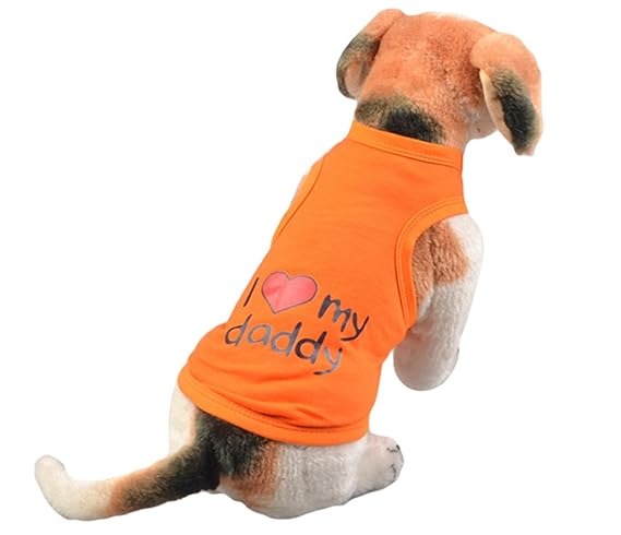 YiJee Haustier Hund Weste Welpen Süß I Love Mommy T-Shirt Bekleidung