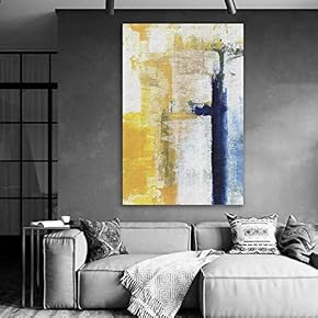 Canvas Wall Art - Abstract Art Colorful Painting for Living Room - Modern Home Art Stretched and Framed Ready to Hang - 12x18 inches